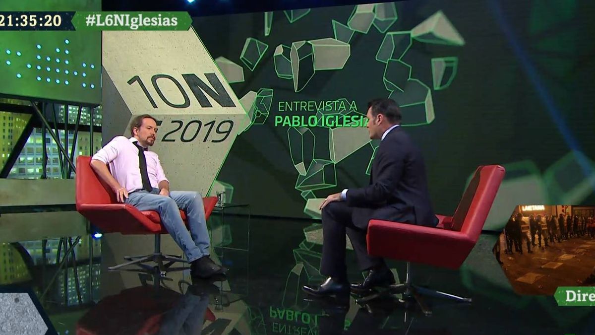 'La Sexta noche' | Iglesias regaña en directo a Iñaki López por entrevistar a Francis Franco