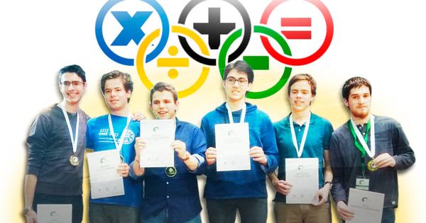 Foto: El equipo español en la Olimpiada Matemática Internacional (Montaje: EC)