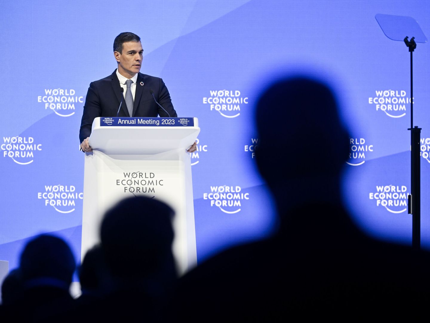 Pedro Sánchez este martes en el foro de Davos. (Reuters/Gian Ehrenzeller)