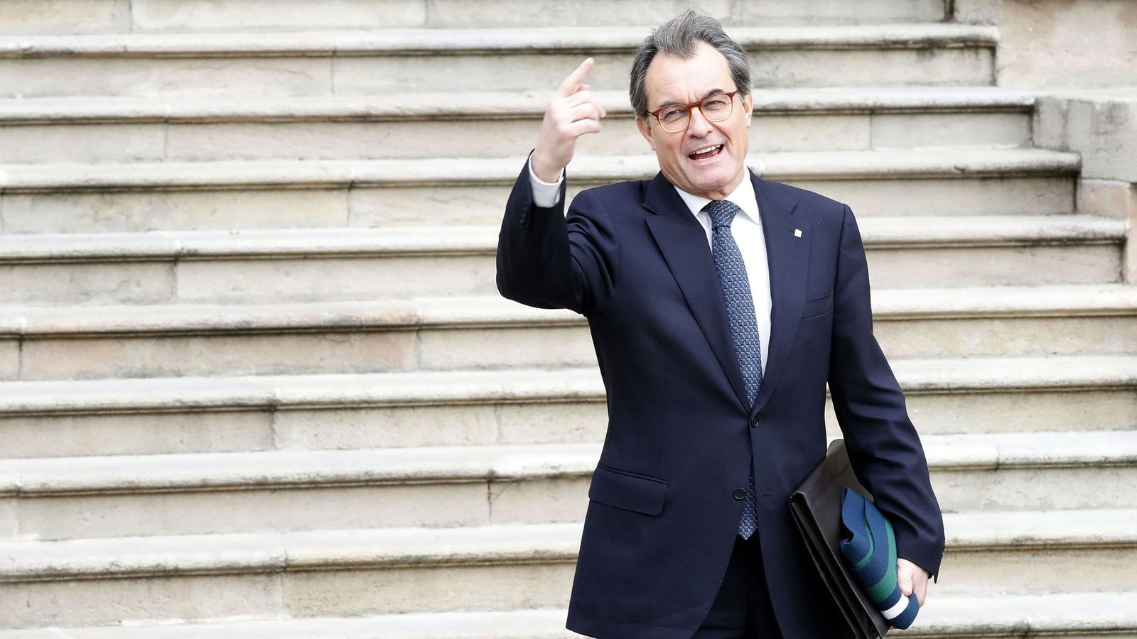 Foto: El expresidente de la Generalitat Artur Mas, a su llegada al TSCJ en la última jornada del juicio del 9N. (EFE)
