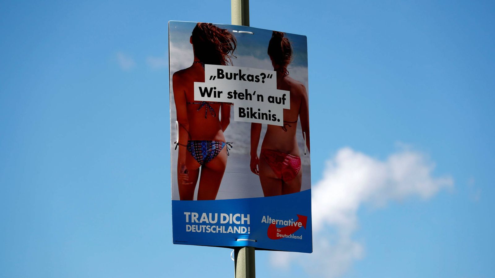 Foto: Un cartel electoral de Alternativa para Alemania, en Berlín, a finales de agosto de 2017. (Reuters) 