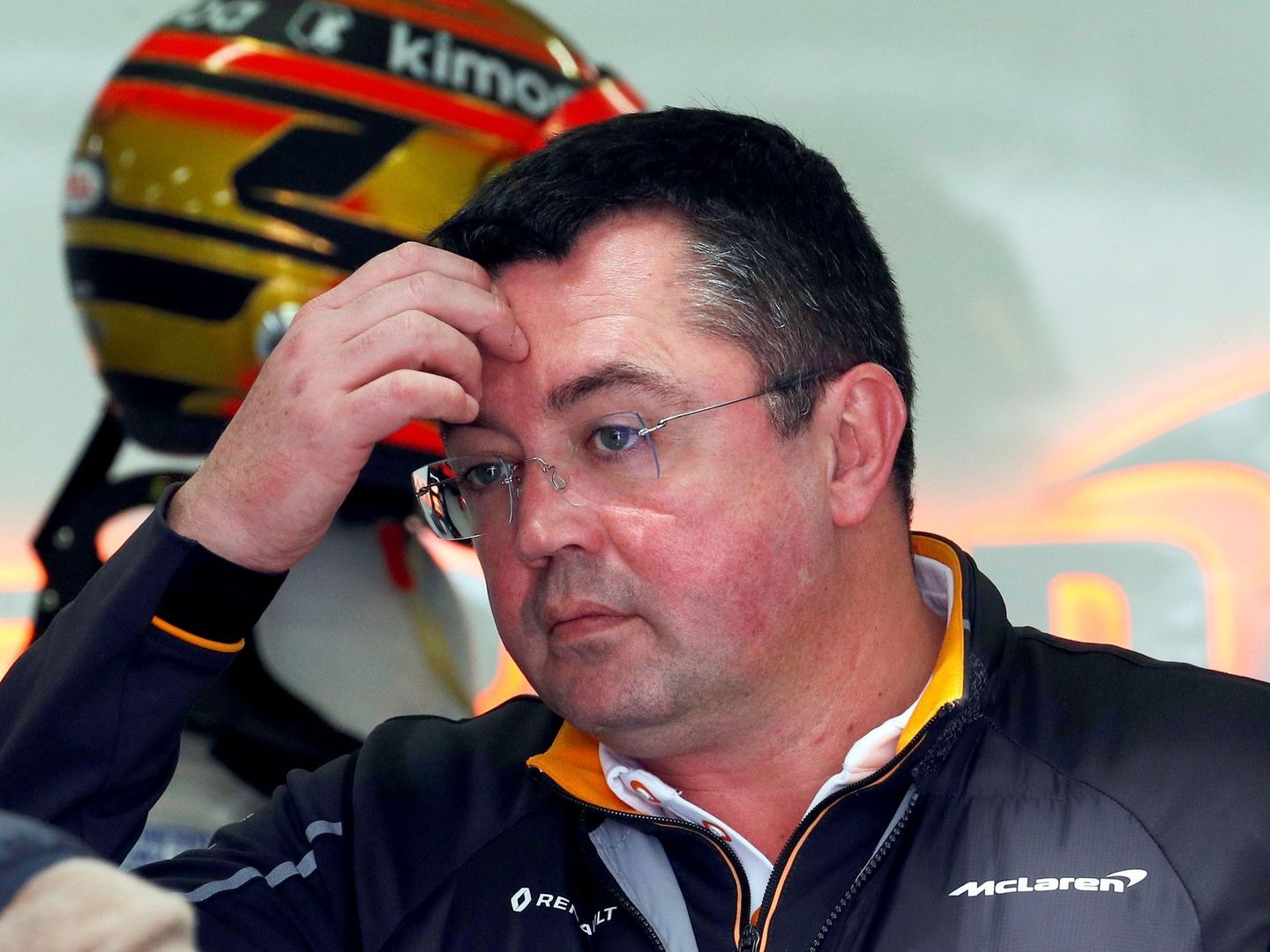 Éric Boullier, jefe de McLaren, esta semana en Montmeló. (EFE)