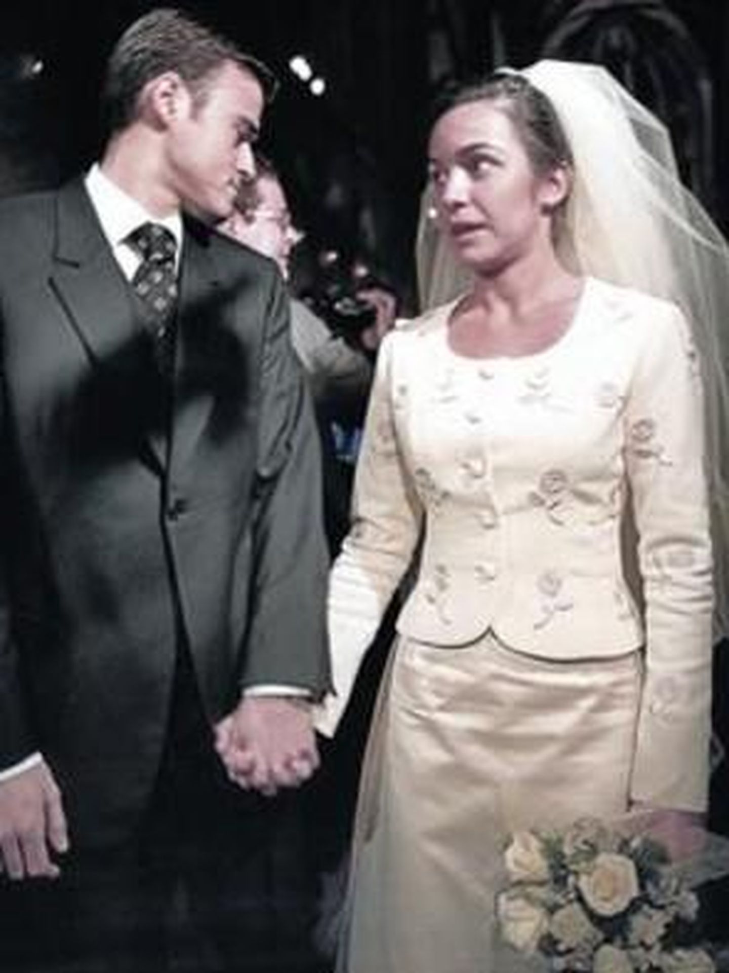 Luis Enrique y Elena Cullell, el día de su boda. (EFE)