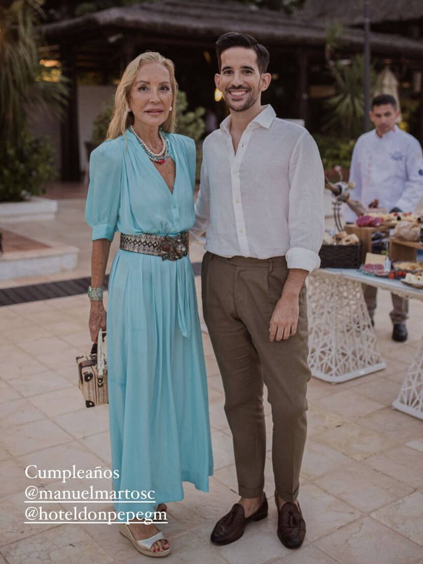 Carmen Lomana, en el cumpleaños de Manuel Martos. (Instagram/@carmen_lomana)