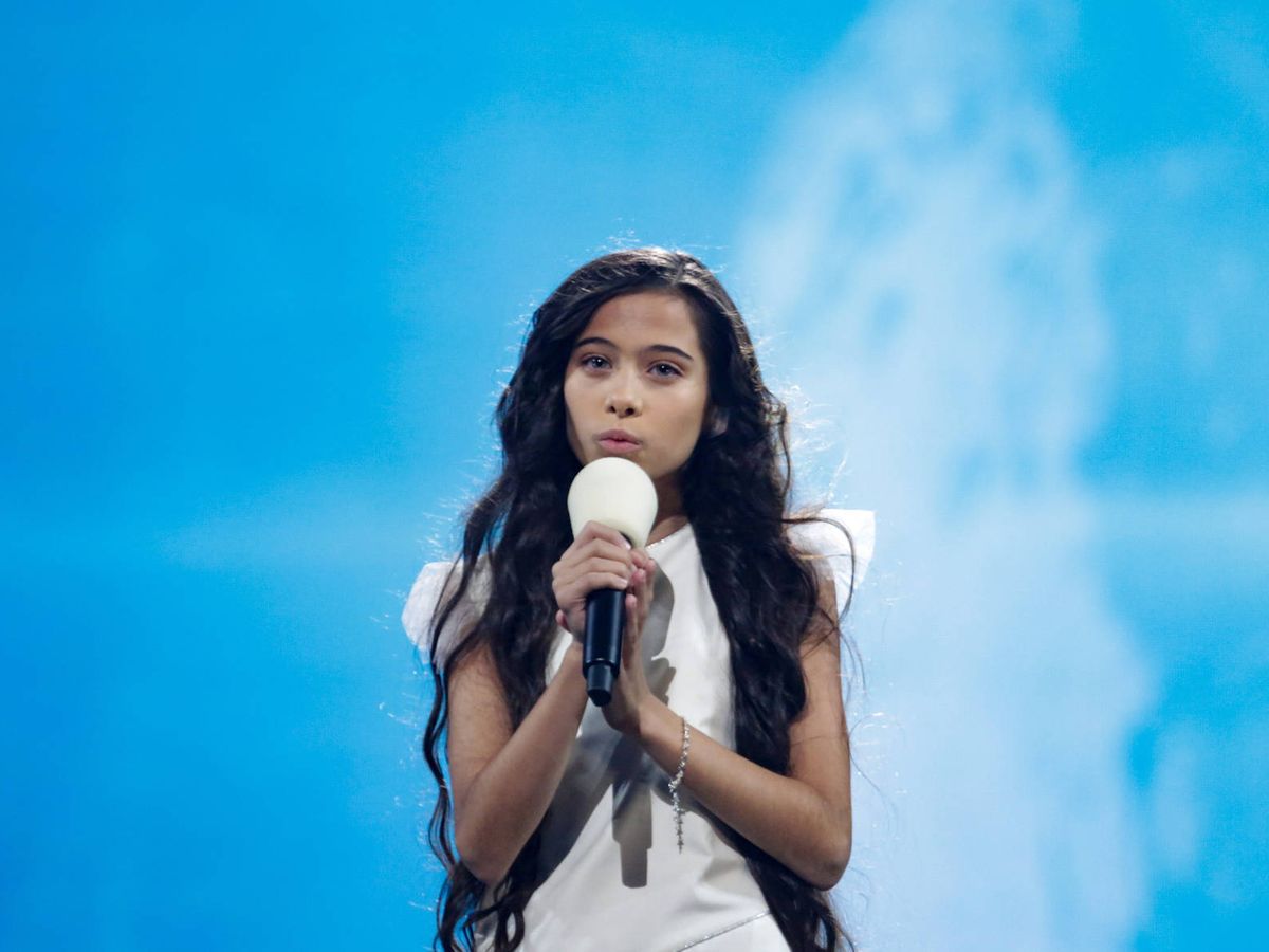 Foto: Melani García, durante uno de sus ensayos en Eurovisión Junior. (TVE)