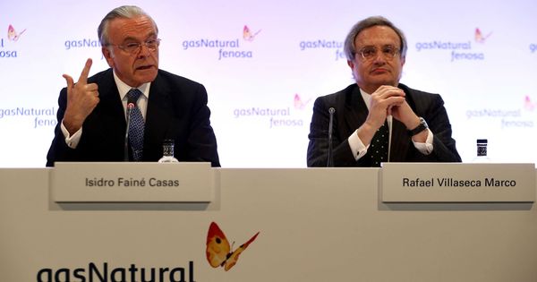 Foto: El presidente de Gas Natural Fenosa, Isidro Fainé (i), y el consejero delegado, Rafael Villaseca. (EFE)