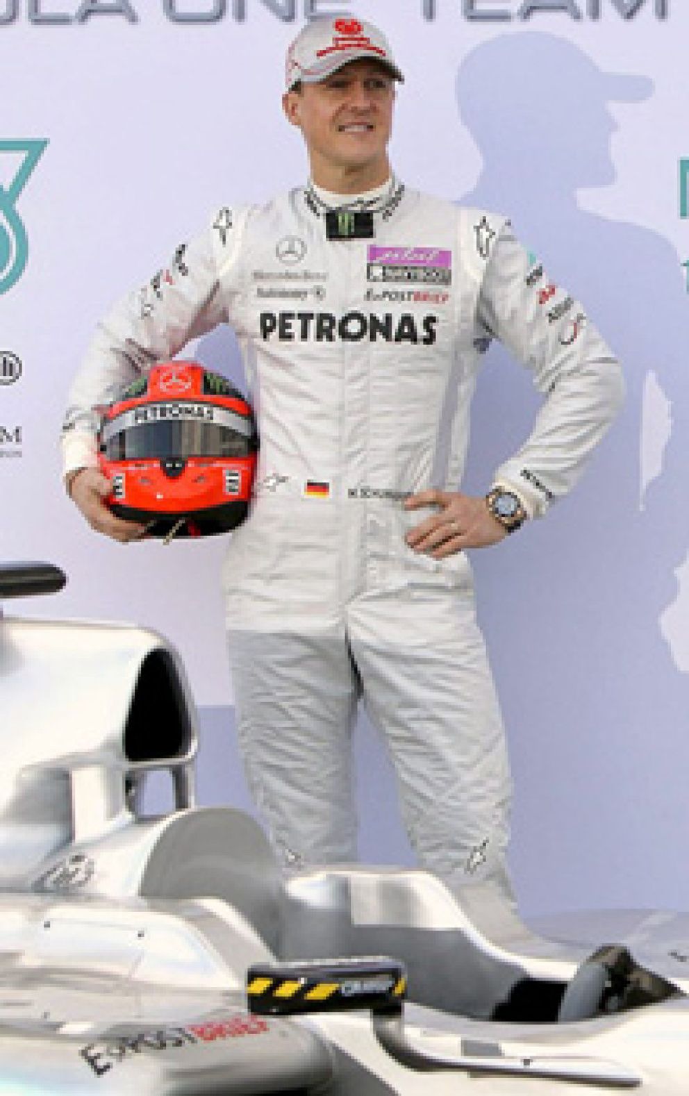 Foto: Schumacher se muestra satisfecho por el rendimiento del Mercedes W02
