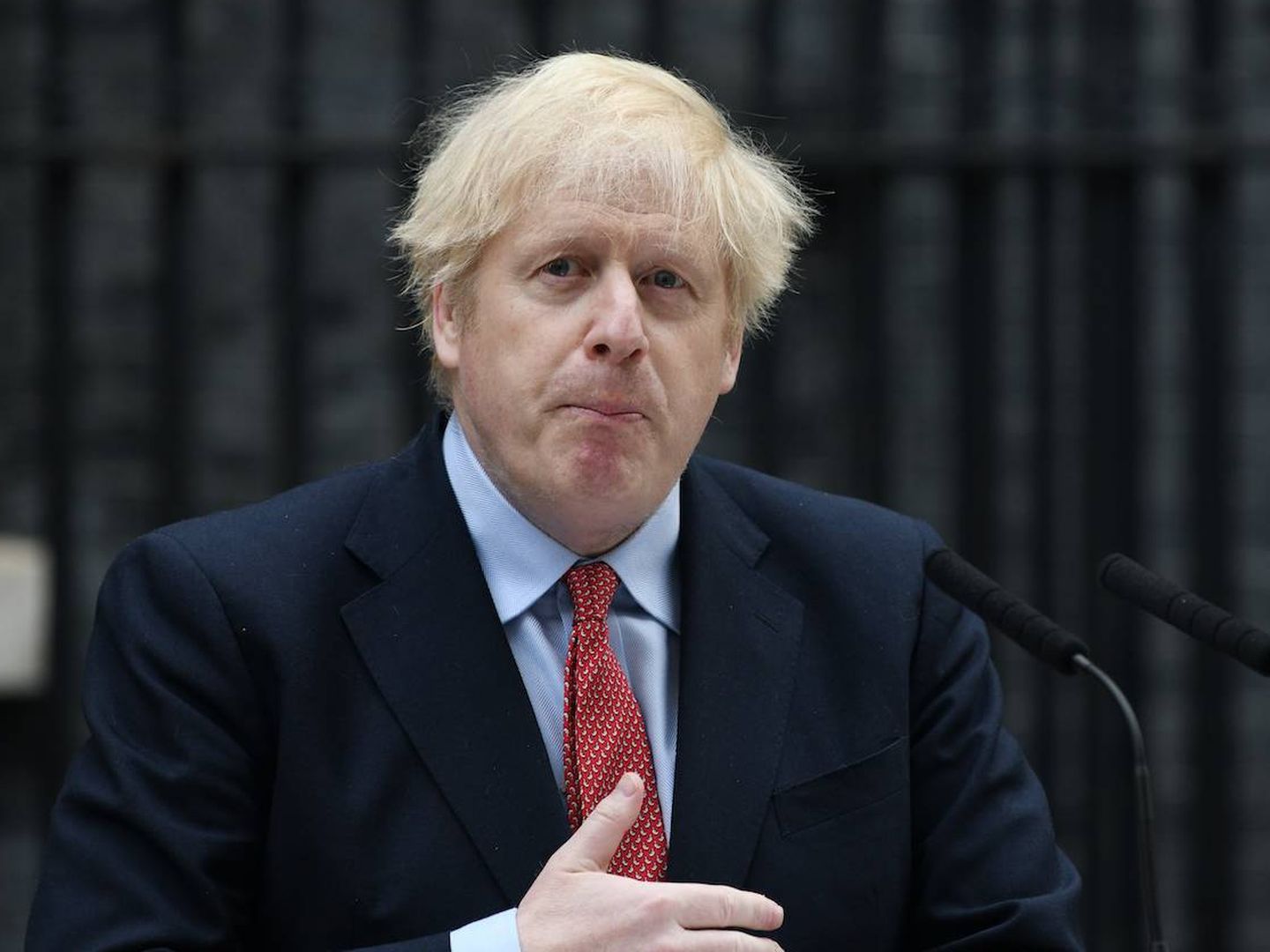  Boris Johnson, a su regreso a Downing St. (Getty)