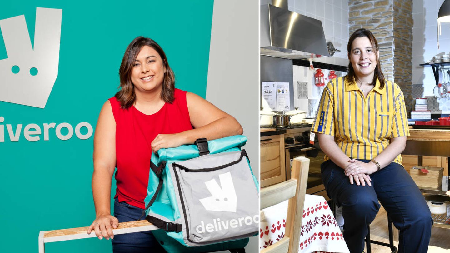 (De izquierda a derecha). Diana Morato, directora general de Deliveroo en España; Jessica Lamas, directora de tienda en Ikea Barakaldo.