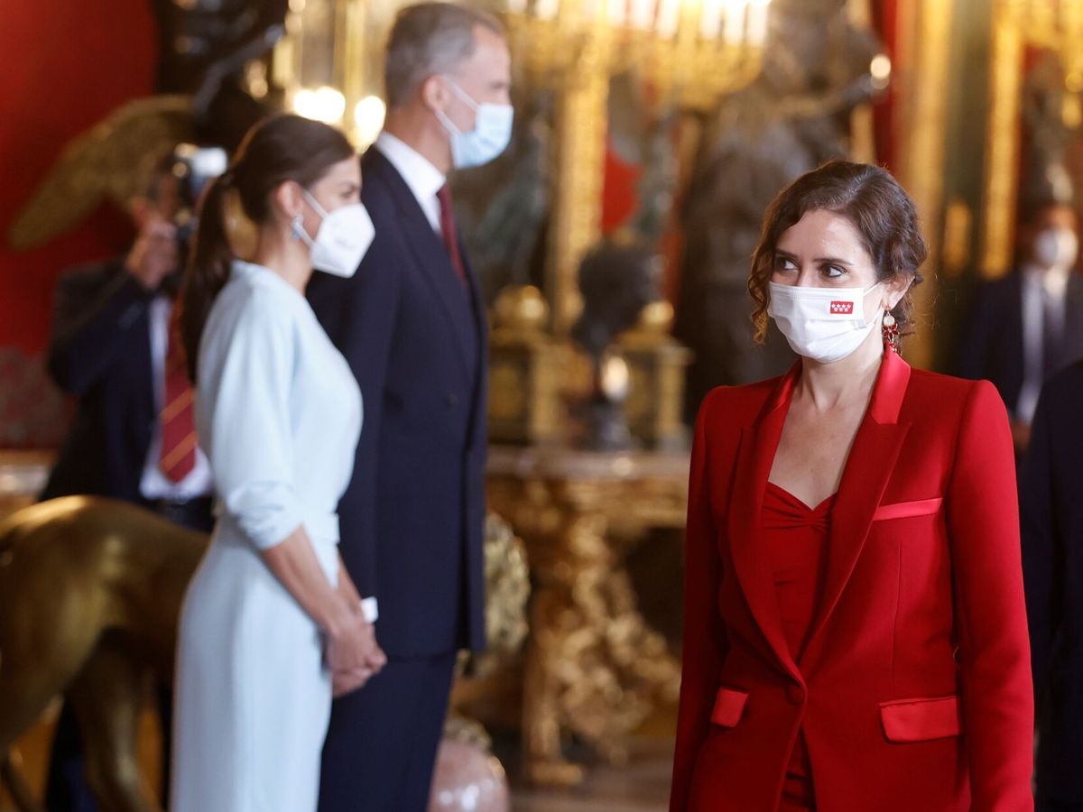 Foto: Isabel Díaz Ayuso, durante la recepción en el Palacio Real. (EFE)