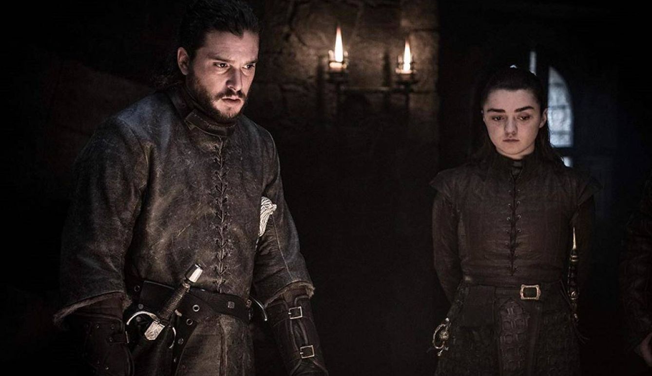 Jon Snow y Arya Stark en 'Juego de Tronos'. (HBO)