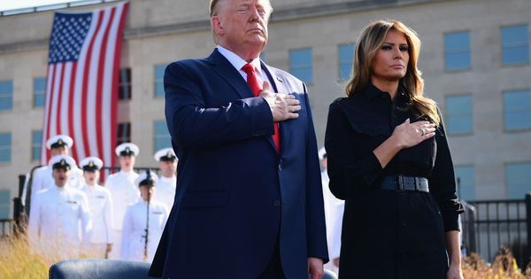 Foto: Donald y Melania Trump, en uno de los actos en recuerdo del 11-S. (EFE)