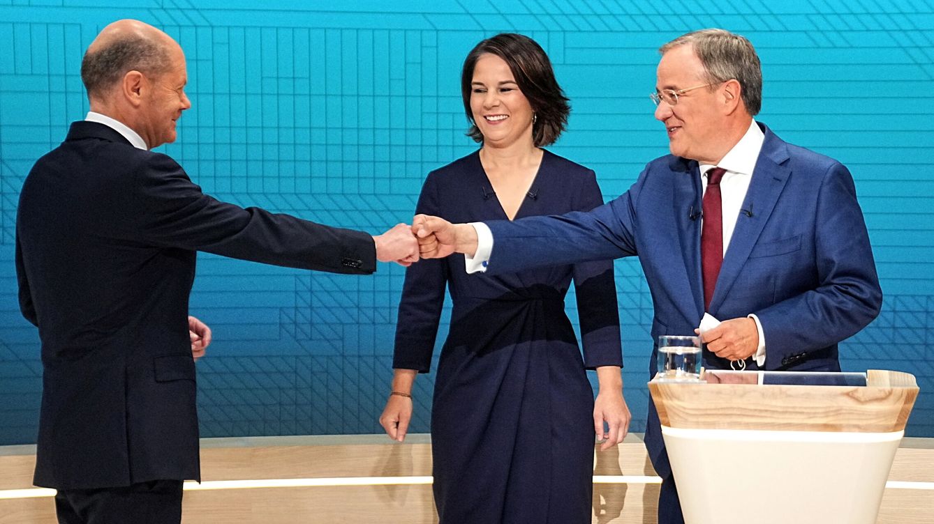 Foto: Los candidatos alemanes, de izquierda a derecha: el socialdemócrata Olaf Scholz, la verde Annalena Baerbock y el democristiano Armin Laschet. (Reuters)