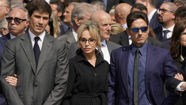 Marina Berlusconi, en el funeral de su padre. (Getty)