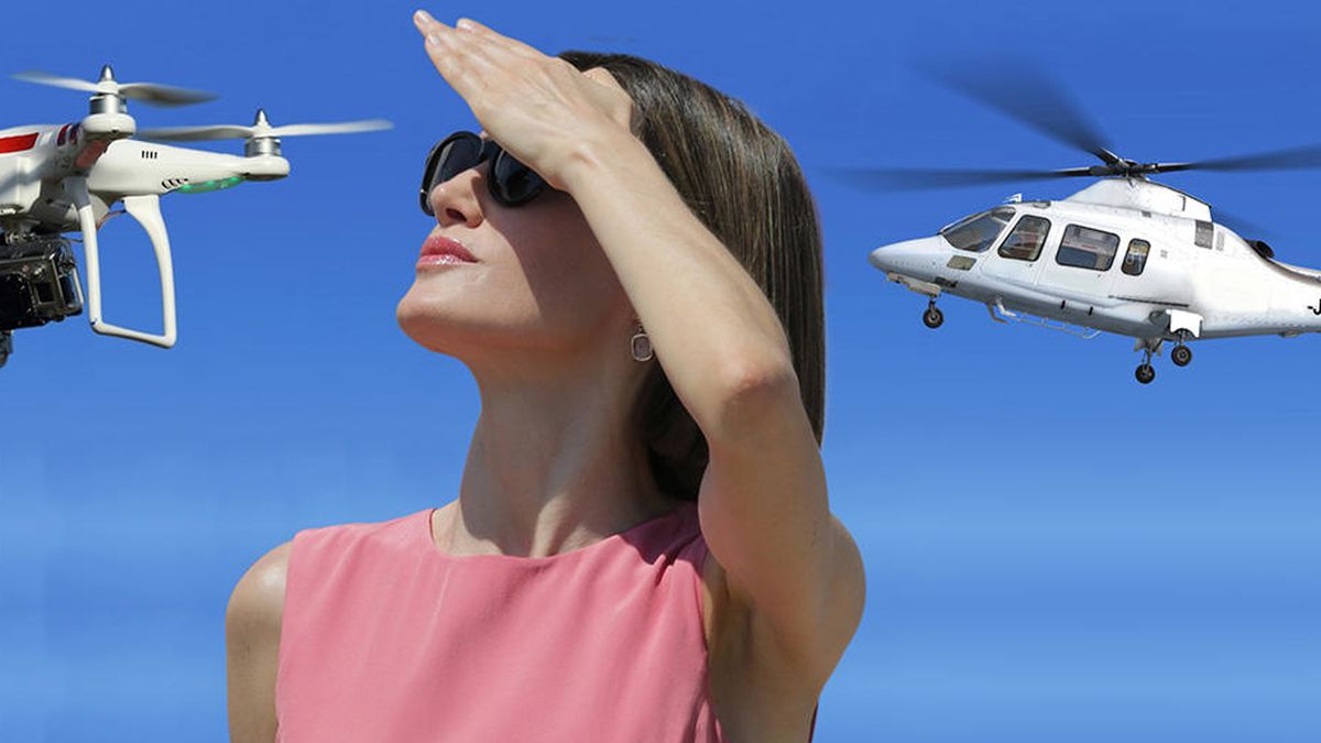 Zarzuela, desde el cielo: del dron que vuela por Palacio al helicóptero 'privado' de Letizia