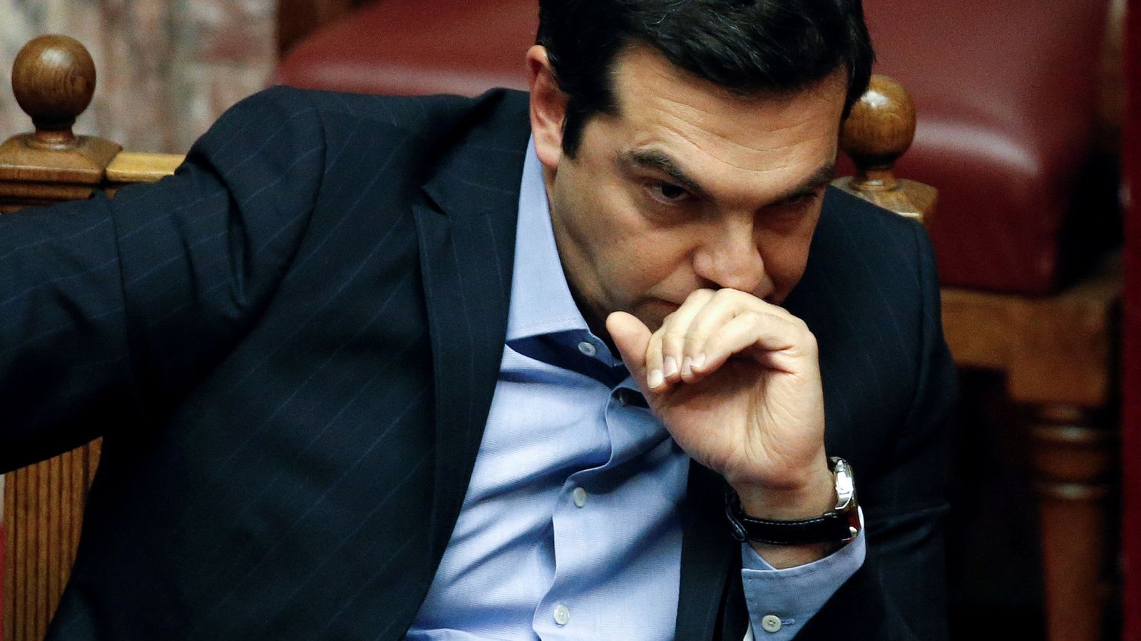 Foto: El primer ministro de Grecia, Alexis Tsipras, durante la votación en el Parlamento heleno. (Reuters) 