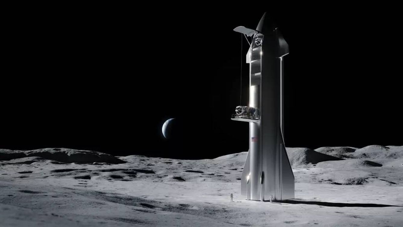 Foto: Al menos hasta 2026 no volveremos a la Luna. (SpaceX)