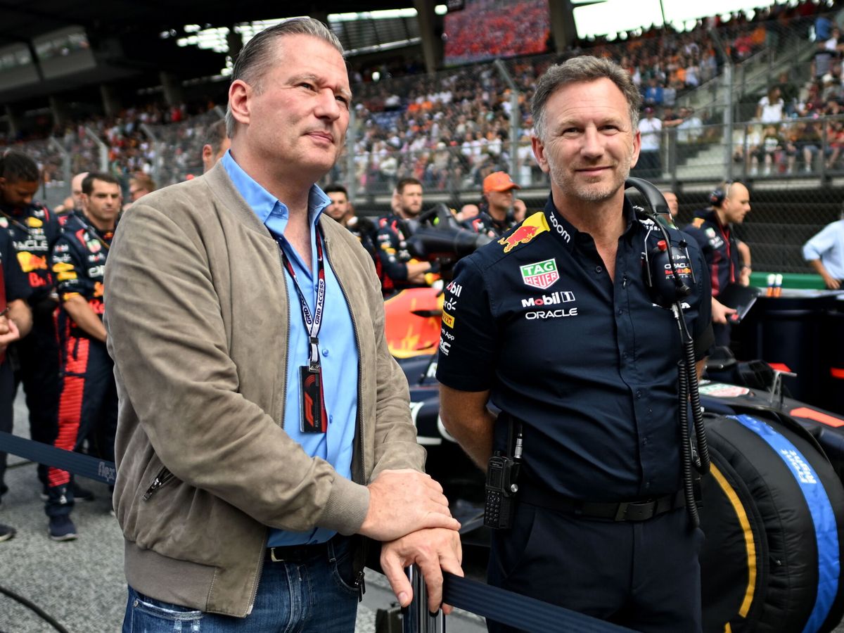Foto: Horner y Verstappen, en el GP de Austria de 2023. (EFE/Christian Bruna)