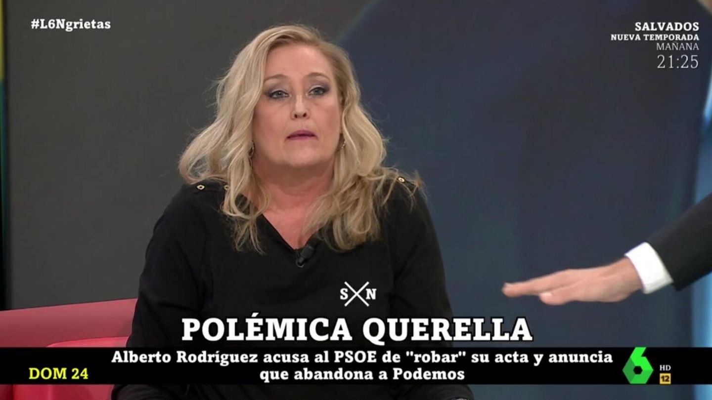 Elisa Beni discutiendo en 'La Sexta noche'. (Atresmedia).