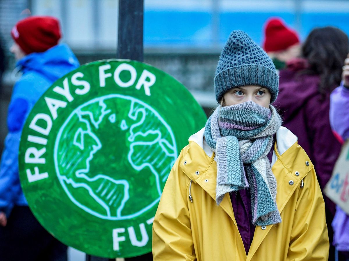 Foto: Greta Thunberg en una manifestación contra el cambio climático en Suecia. (EFE)