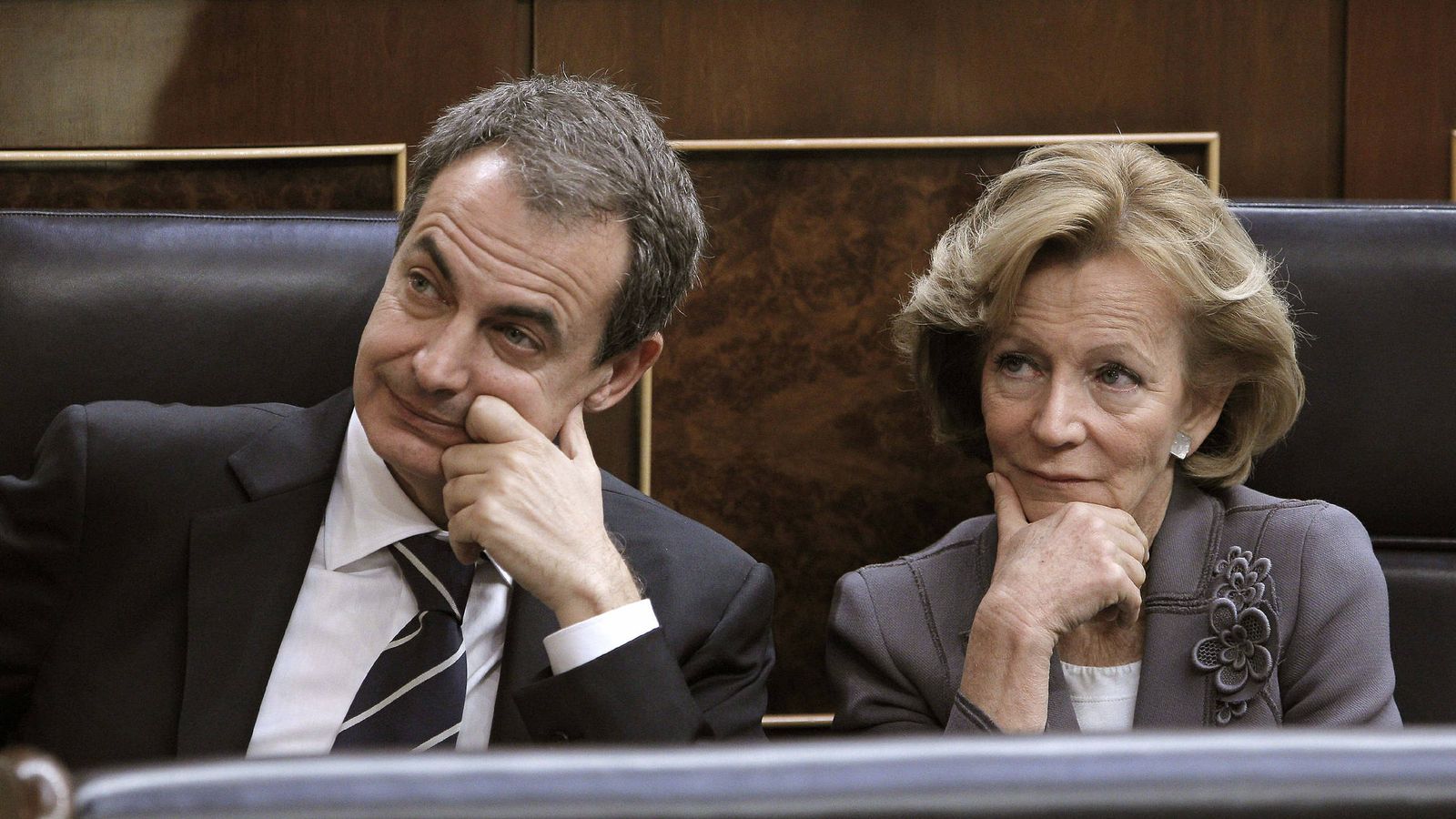 Foto:  El expresidente del Gobierno, José Luis Rodríguez Zapatero y la exministra de Economía y Hacienda, Elena Salgado. (EFE)