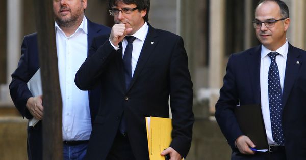 Foto: Puigdemont, Junqueras y Turull. (EFE)
