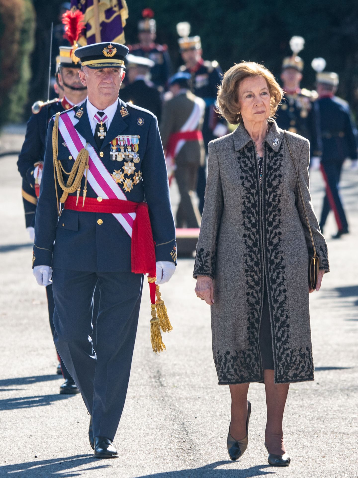 La reina Sofía en la jura de bandera. (Europa Press)