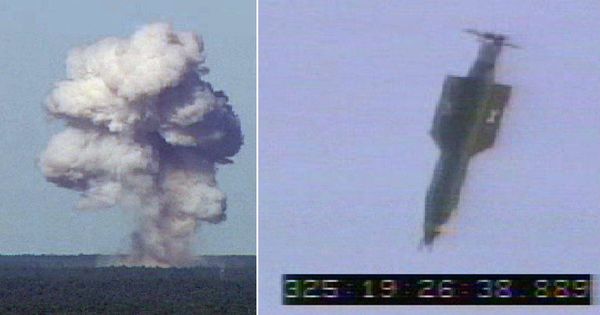 Foto: La GBU-43 B, también conocida como 'la madre de todas las bombas' no nucleares, durante una prueba en la base aérea de Elgin (Florida), en 2003. (Reuters)