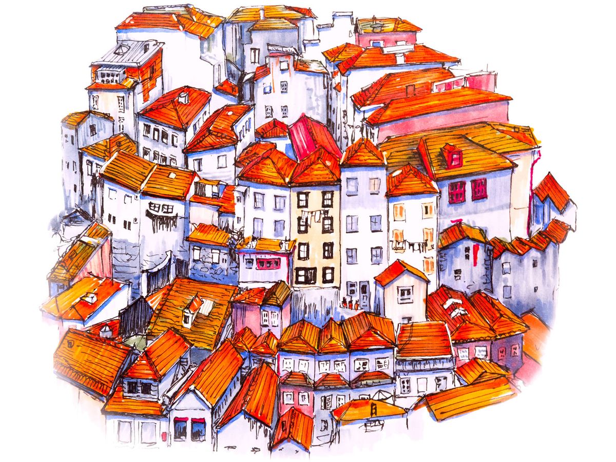 Foto: Ilustración de la ciudad de Oporto (Fuente: iStock)