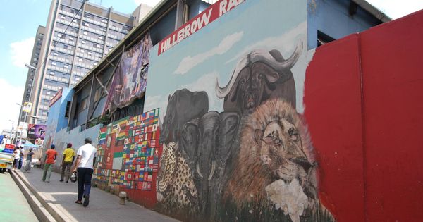 Foto: Mural en una calle del barrio de Hillbrow, en Johannesburgo. (Foto: Oratile Mokgatla)