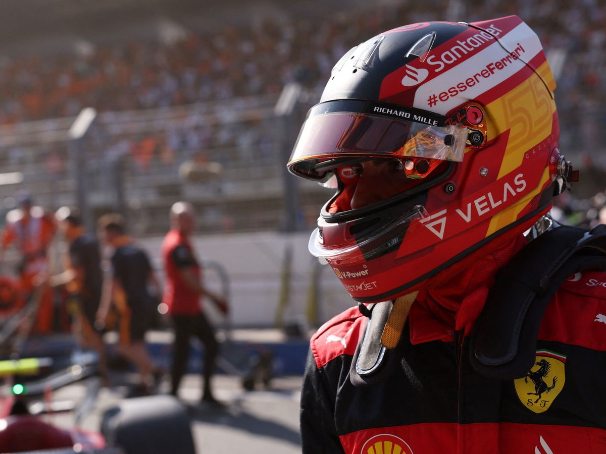 Foto: Carlos Sainz al término de la clasificación del GP de Holanda