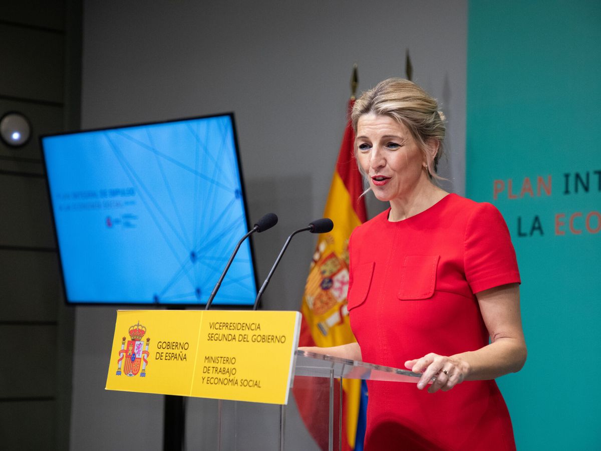 Foto: La vicepresidenta segunda y ministra de Trabajo y Economía Social, Yolanda Díaz. (Europa Press/Rafael Bastante)