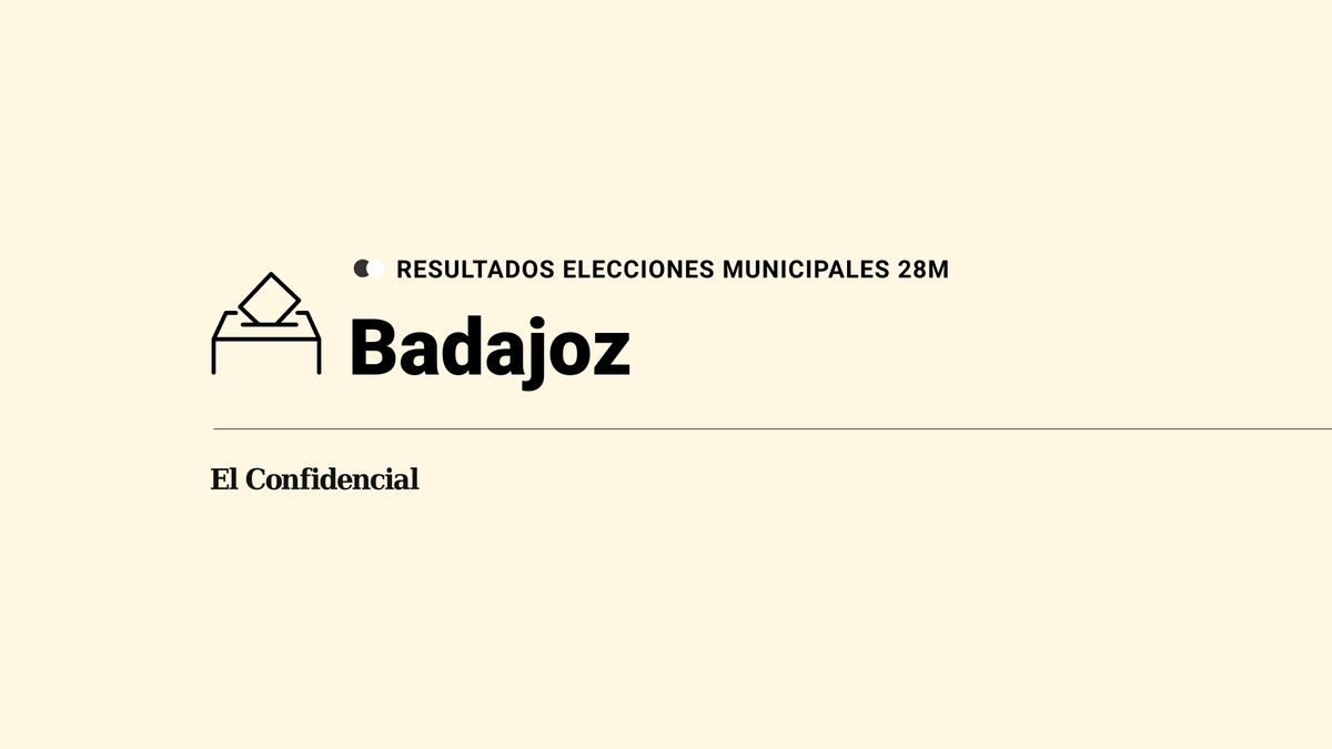 Resultados y escrutinio de las elecciones municipales y autonómicas del 28M en Badajoz: última hora en directo