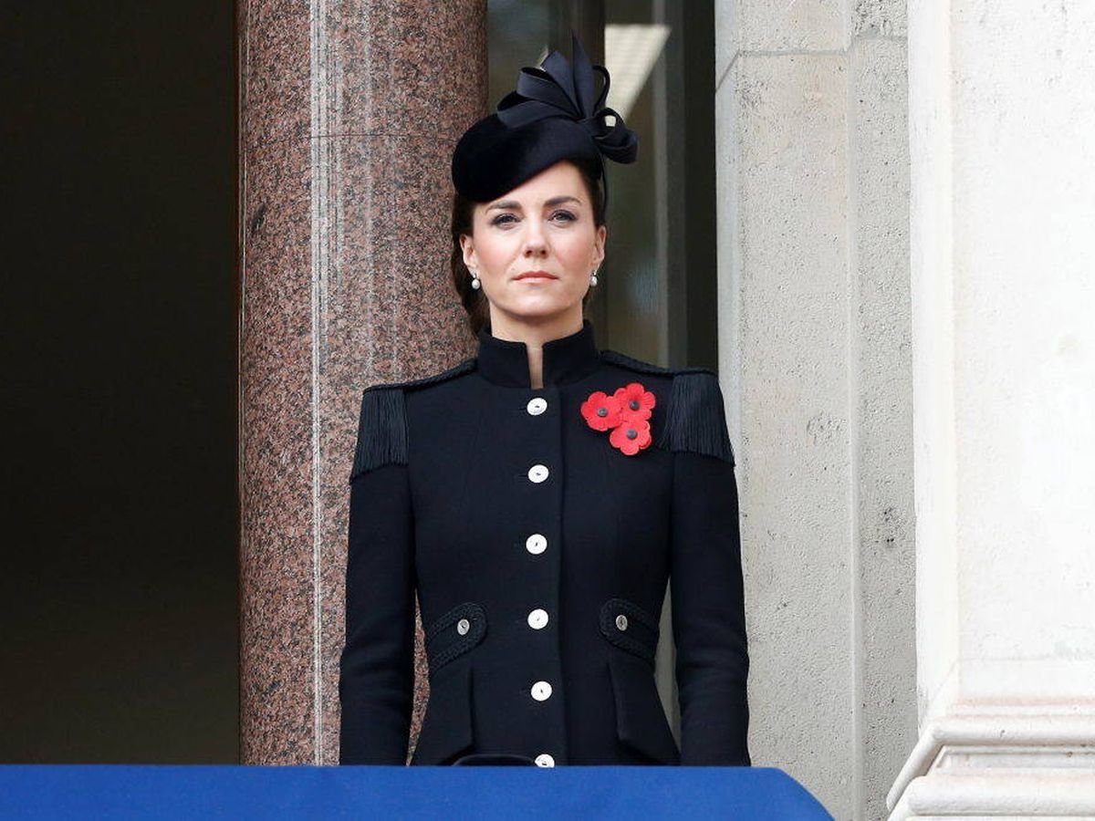 Foto: Kate Middleton, en el Día del Armisticio. (Getty)