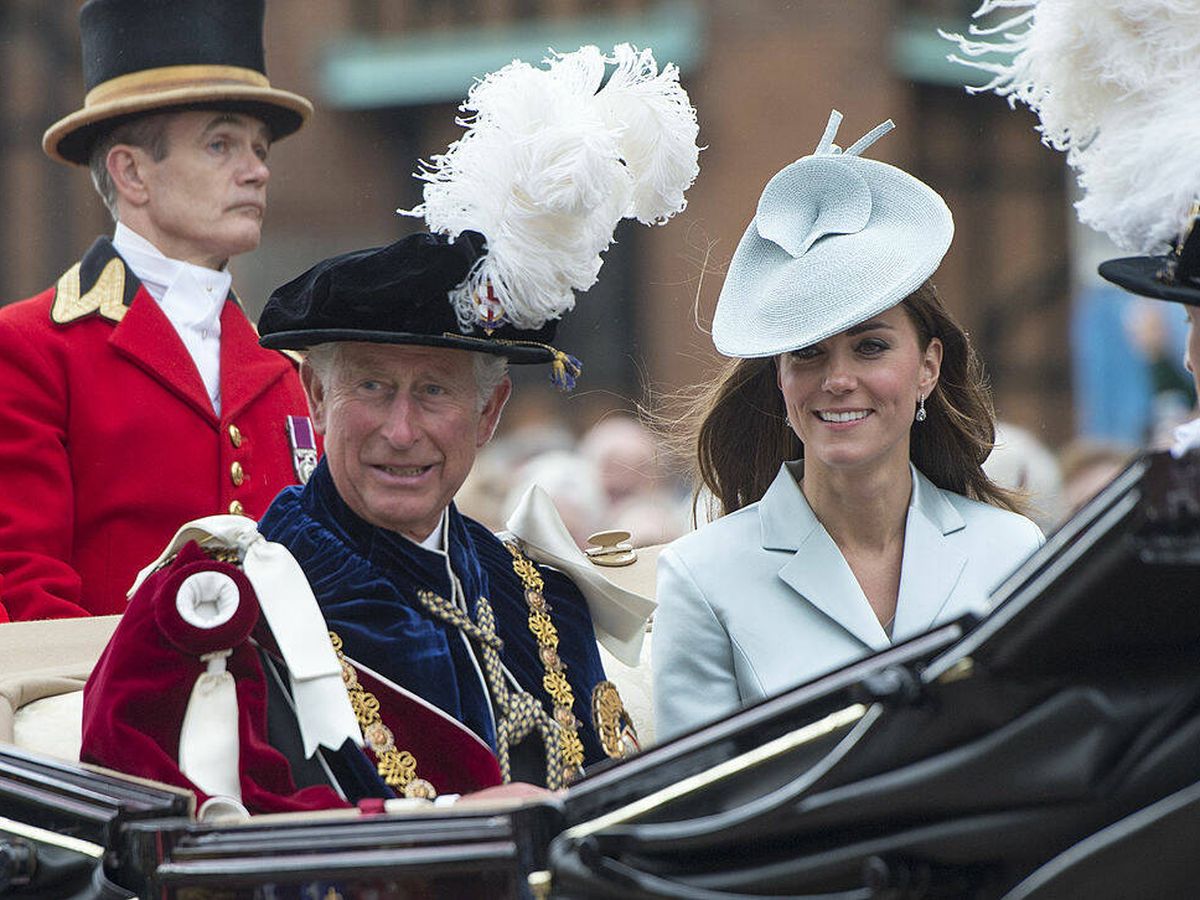 Foto: Kate Middleton y Carlos III, en una imagen de archivo. (Getty)