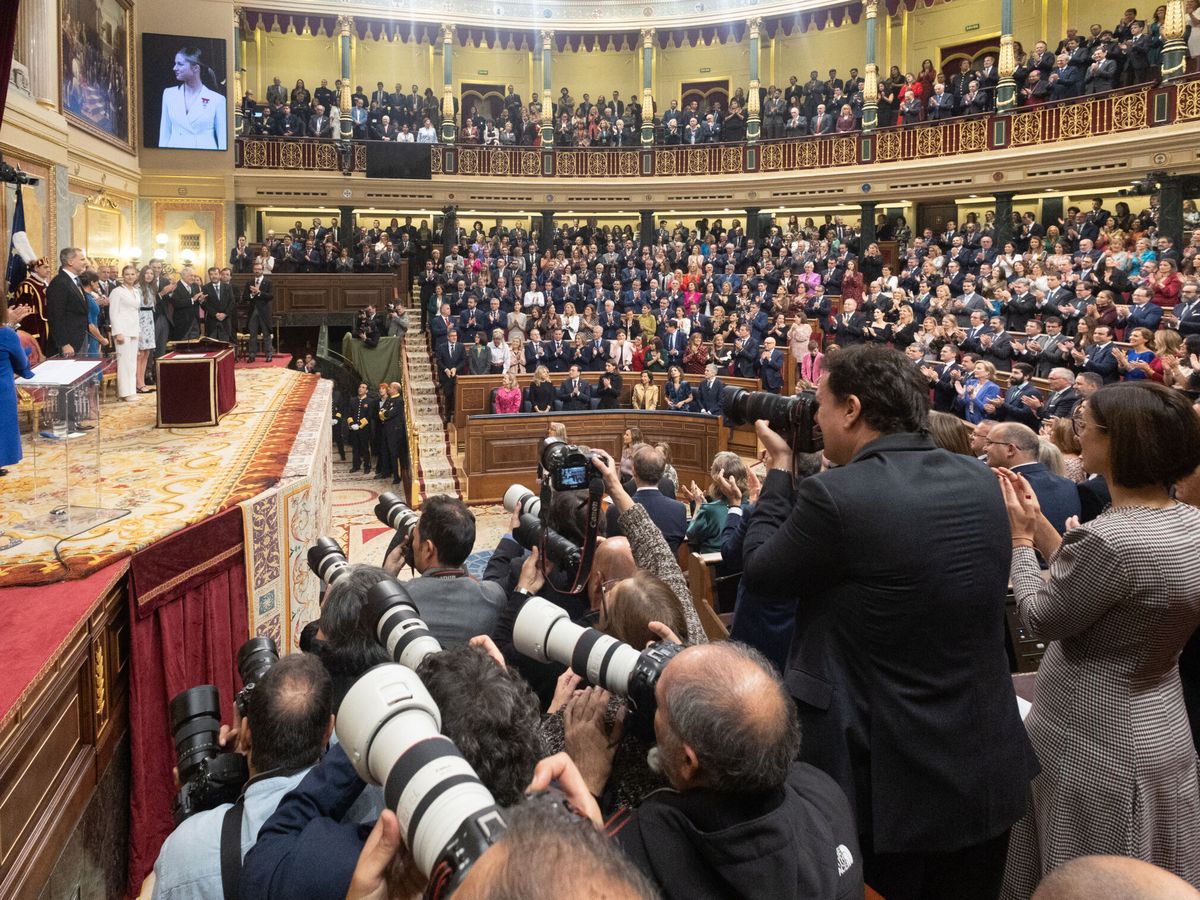 Foto: El Congreso, durante la jura de la Constitución de Leonor. (EP/Eduardo Parra)