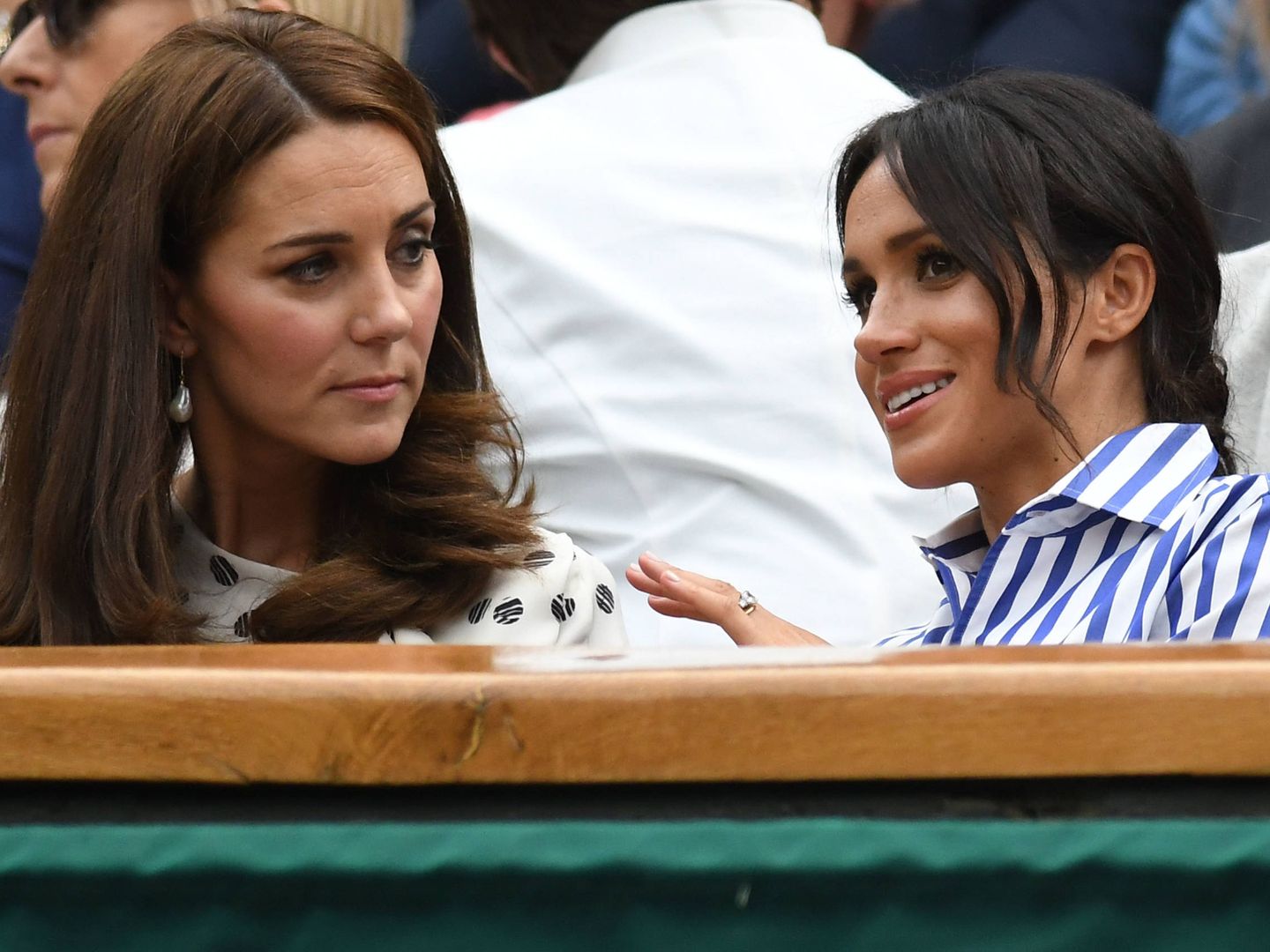 Meghan Markle y Kate Middleton, el pasado verano en Wimbledon. (Getty)