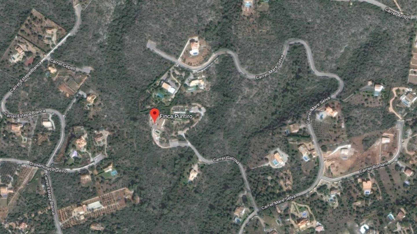 Ubicación de finca Puntiró, en Palma, cerca de donde hallaron los restos. (Google Maps)