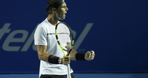 Foto: Rafa Nadal celebra su victoria ante Mischa Zverev en Acapulco (Efe),