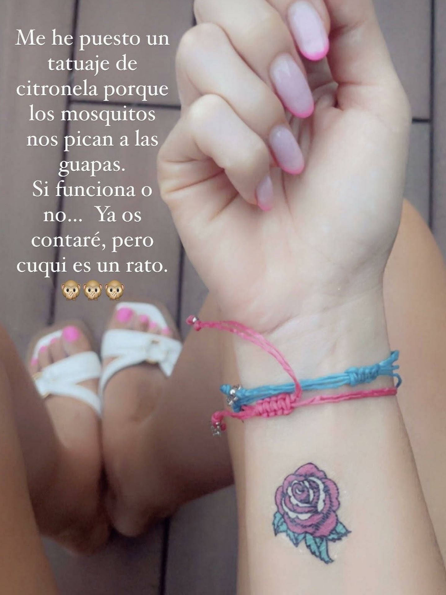 La influencer ha recomendado los tatuajes de citronela. (Instagram/ @lavecinarubia)