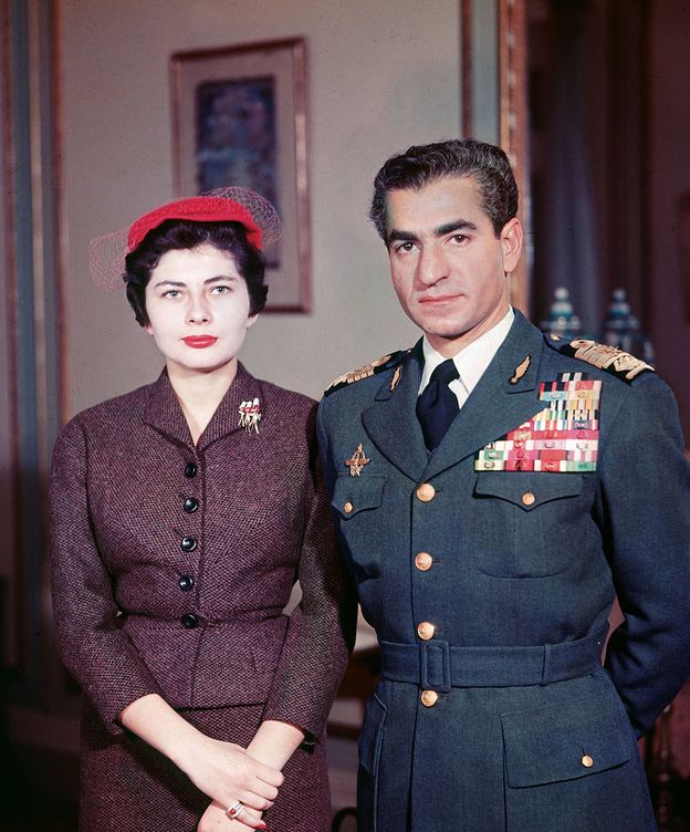 Foto: Soraya y el sah, en una imagen de 1958. (Getty)