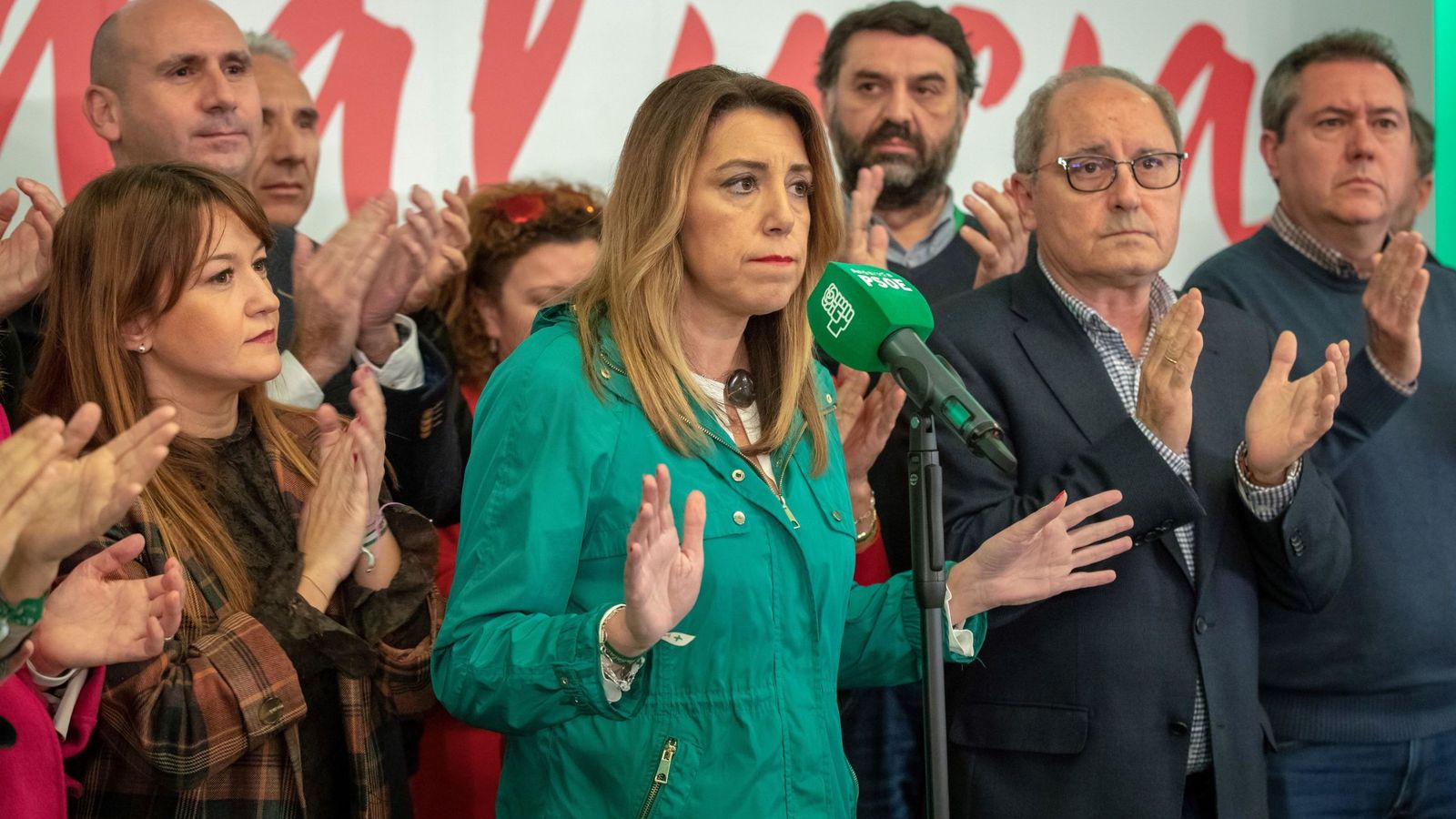 Foto: Susana Díaz comparece en Sevilla tras conocerse los resultados de las elecciones. (EFE)