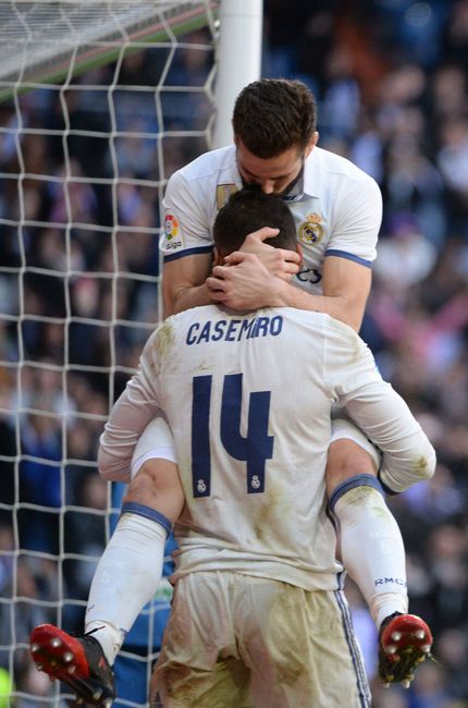 MADRID,SPAIN: Casemiro, #14 of Real Madrid  during the La Liga match between Real Madrid and Granada at Estadio Santiago Bernabeu on 07/01/2017, in MADRID, SPAIN. Photo by Sonia Canada/Cordon Press