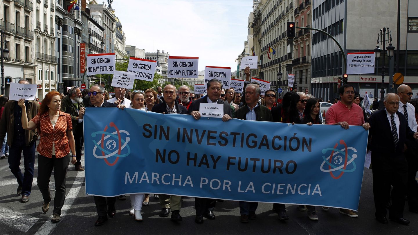 Protesta de científicos. (EFE)