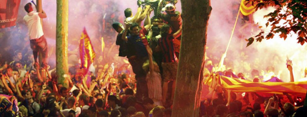 Foto: La Cibeles se hizo del Barça por una noche