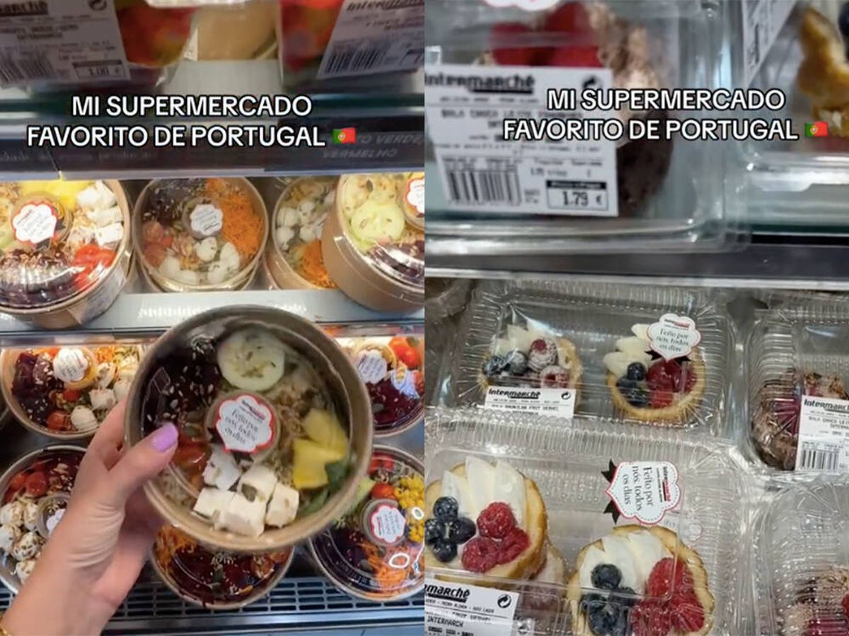 Foto: Una española enseña cómo es este supermercado "pijo" de Portugal: "Mira qué chulo" (TikTok: @nataliaxprr)