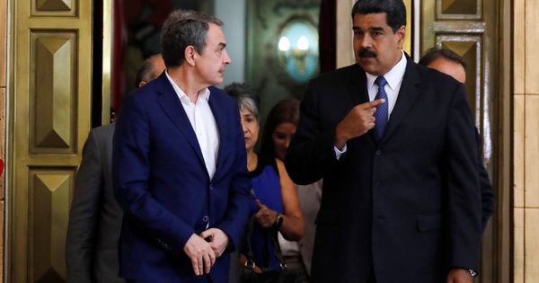 Foto: José Luis Rodríguez Zapatero y Nicolás Maduro en una reunión el año pasado. (Reuters)