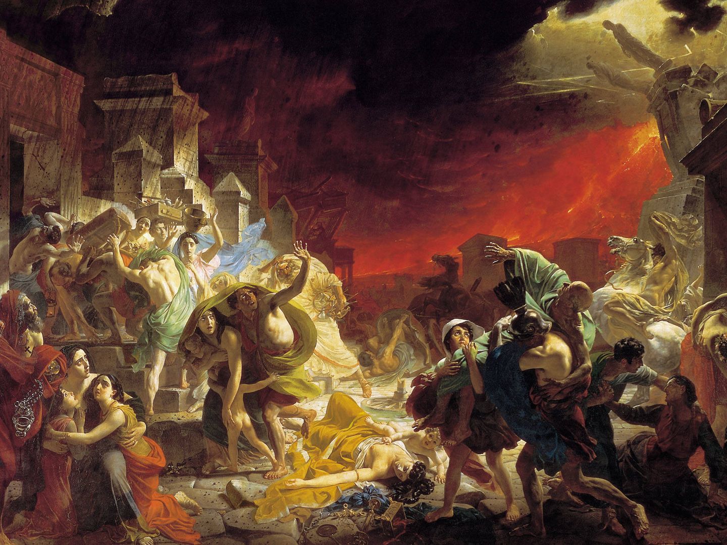 'El último día de Pompeya' (Karl Briulov, 1830-1833)