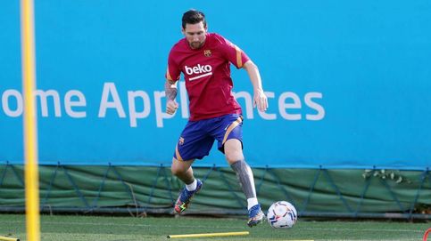 El infeliz Leo Messi, muy a su pesar, vuelve al redil del Barcelona y a entrenar