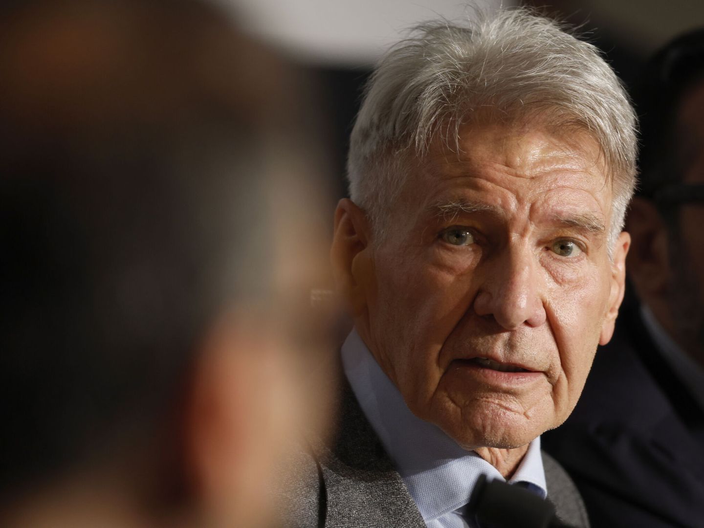 Harrison Ford, durante la rueda de prensa de presentación en Cannes de la nueva película de Indiana Jones. EFE
